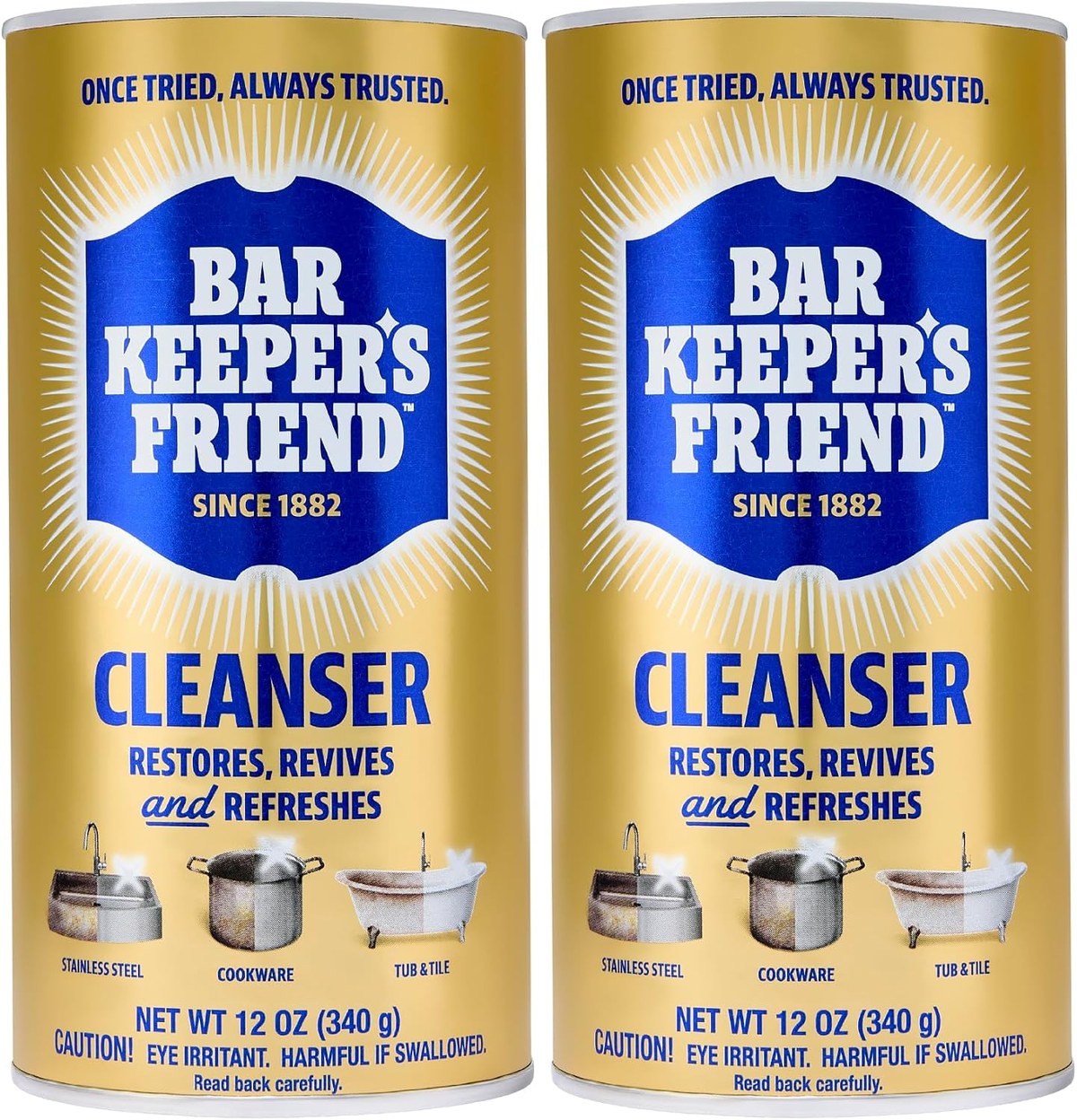 Bar Keepers Friend powder cleanser two-pack cans