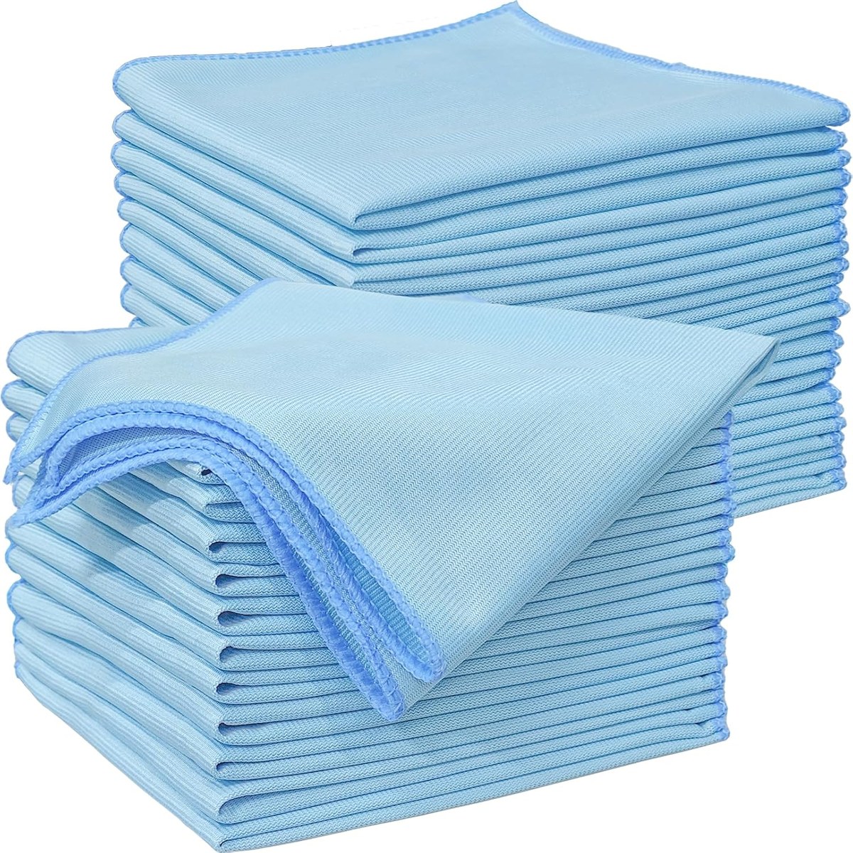 Pack of microfiber cloths for glass and mirror cleaning