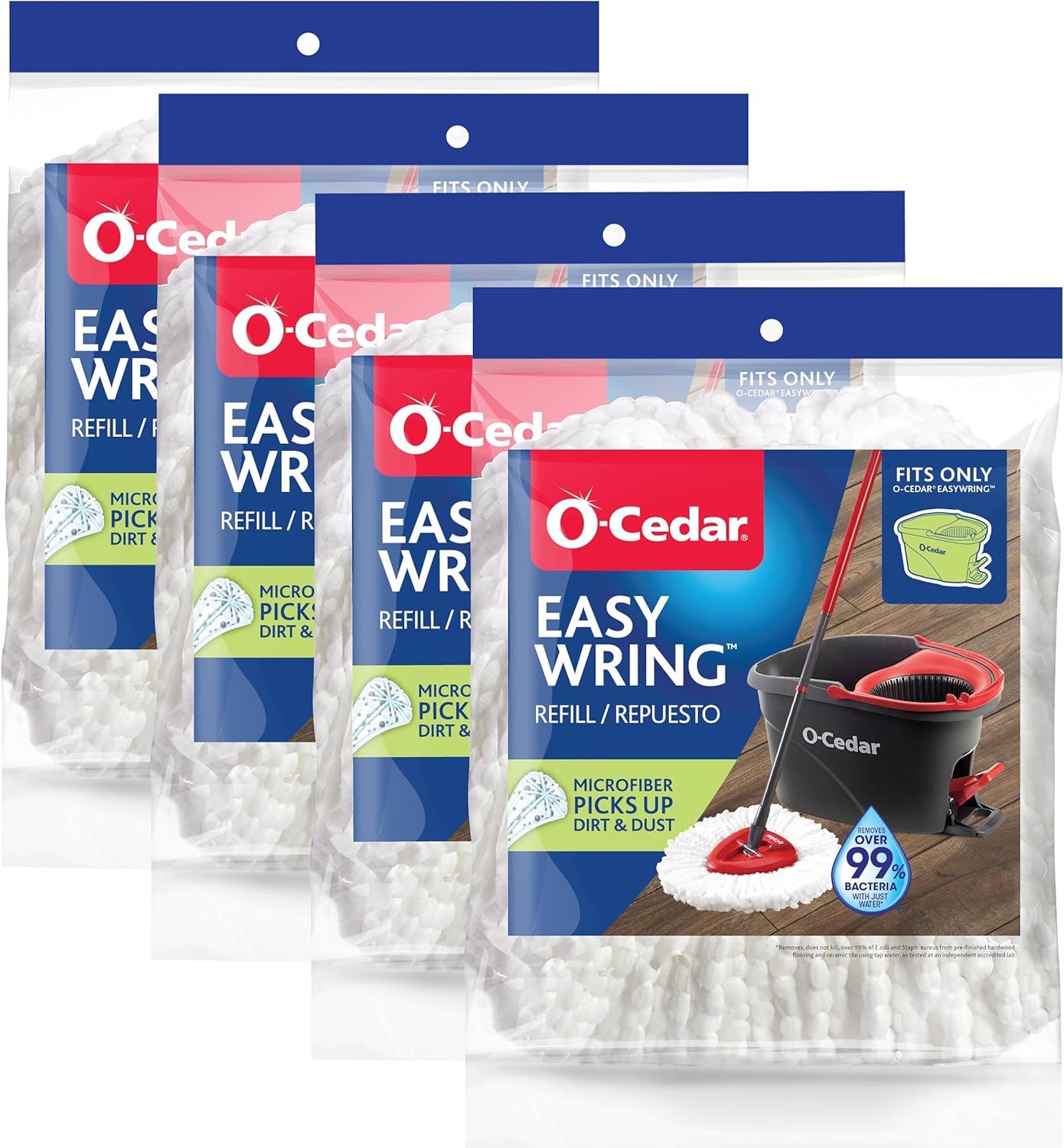 O-Cedar EasyWring spin mop microfiber replacement head refill