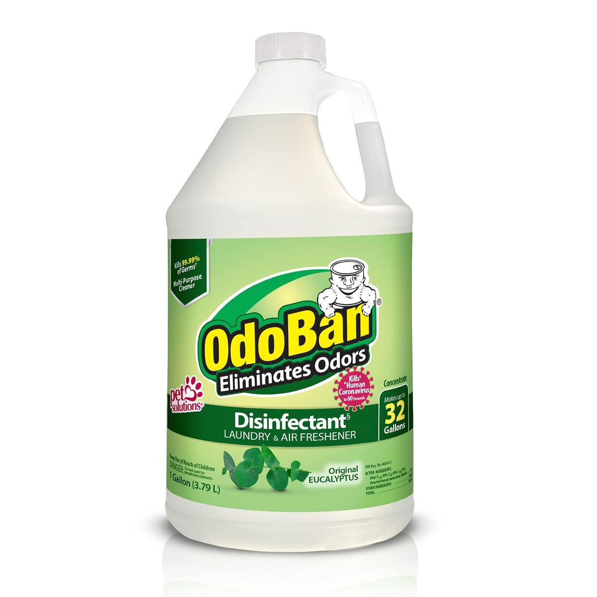 One-gallon OdoBan Original Eucalyptus cleaner concentrate jug