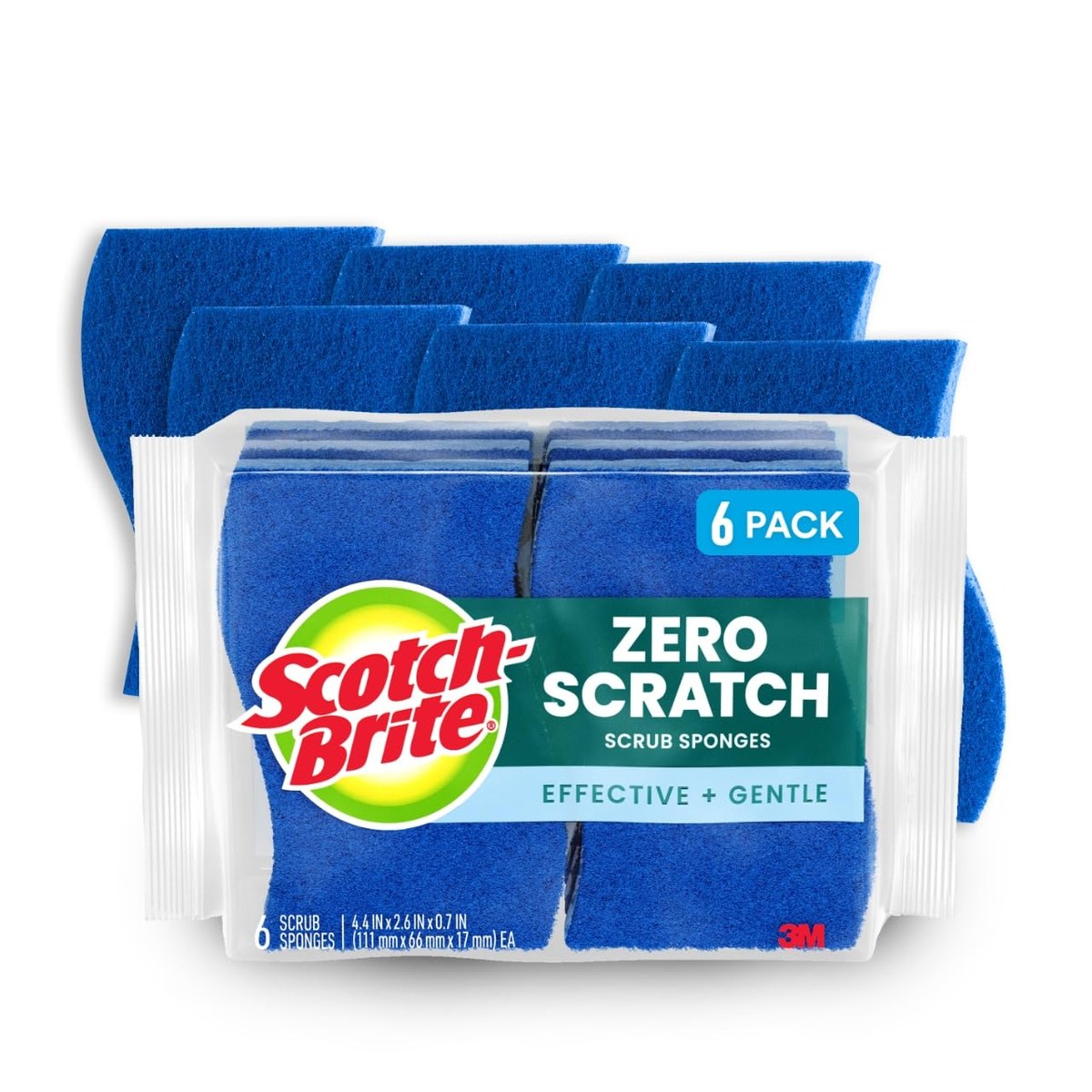 Pack of Scotch-Brite Zero Scratch non-scratch scrub sponges