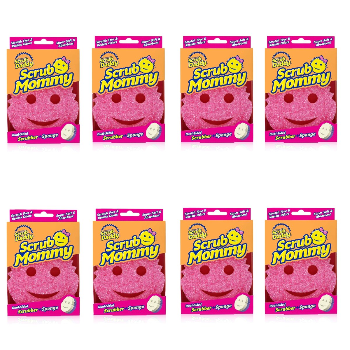 Multipack of Scrub Mommy dual-sided cleaning sponges