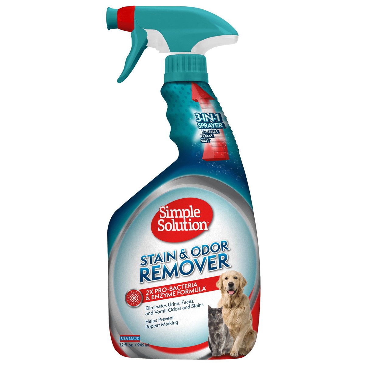 Simple Solution Pet Stain and Odor Remover enzyme cleaner bottle