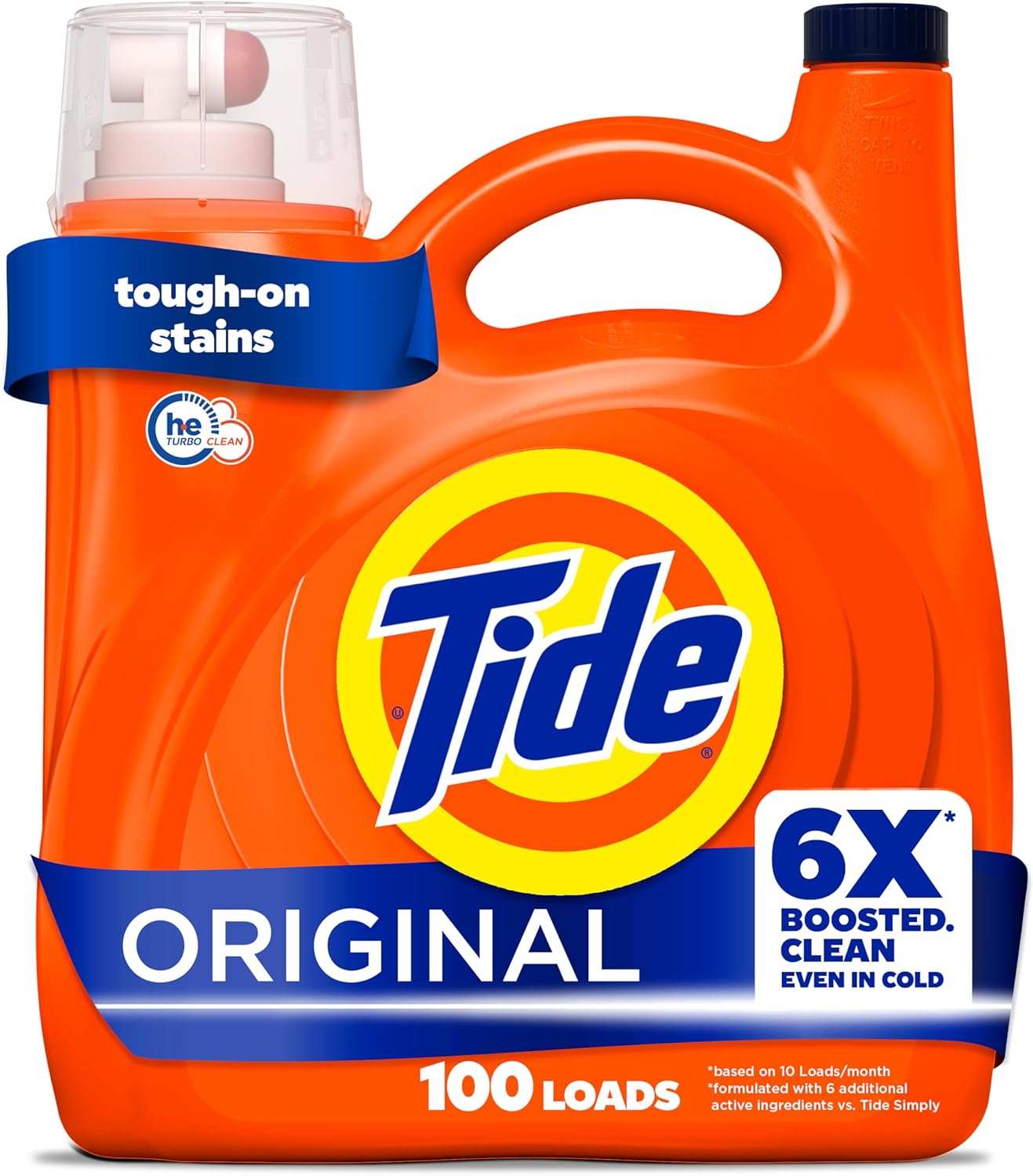 Large orange Tide Original liquid laundry detergent bottle