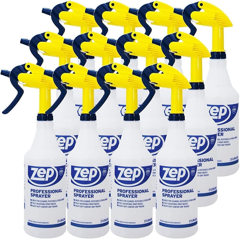Zep professional heavy-duty sprayer bottles with adjustable nozzles